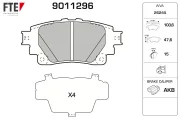 Bremsbelagsatz, Scheibenbremse Hinterachse FTE 9011296