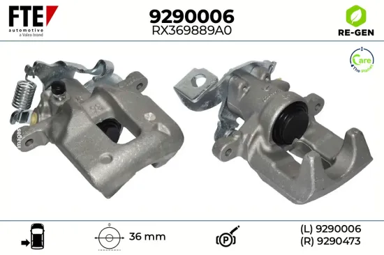 Bremssattel Hinterachse links FTE 9290006 Bild Bremssattel Hinterachse links FTE 9290006