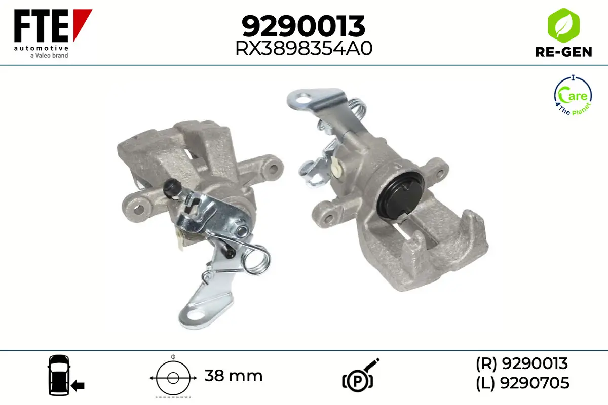 Bremssattel Hinterachse rechts FTE 9290013