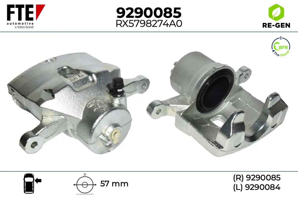 Bremssattel Vorderachse rechts FTE 9290085