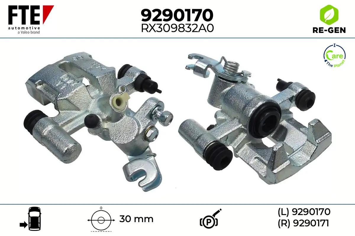 Bremssattel Hinterachse links FTE 9290170