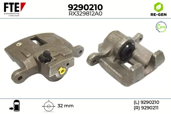 Bremssattel Hinterachse links vor der Achse FTE 9290210 Bild Bremssattel Hinterachse links vor der Achse FTE 9290210