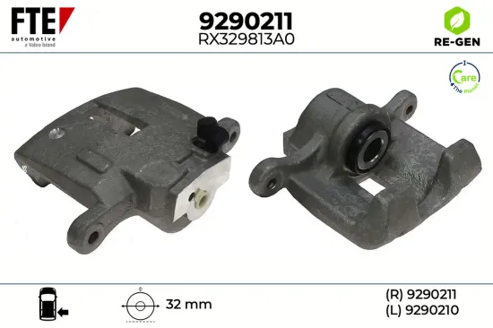 Bremssattel Hinterachse rechts vor der Achse FTE 9290211 Bild Bremssattel Hinterachse rechts vor der Achse FTE 9290211