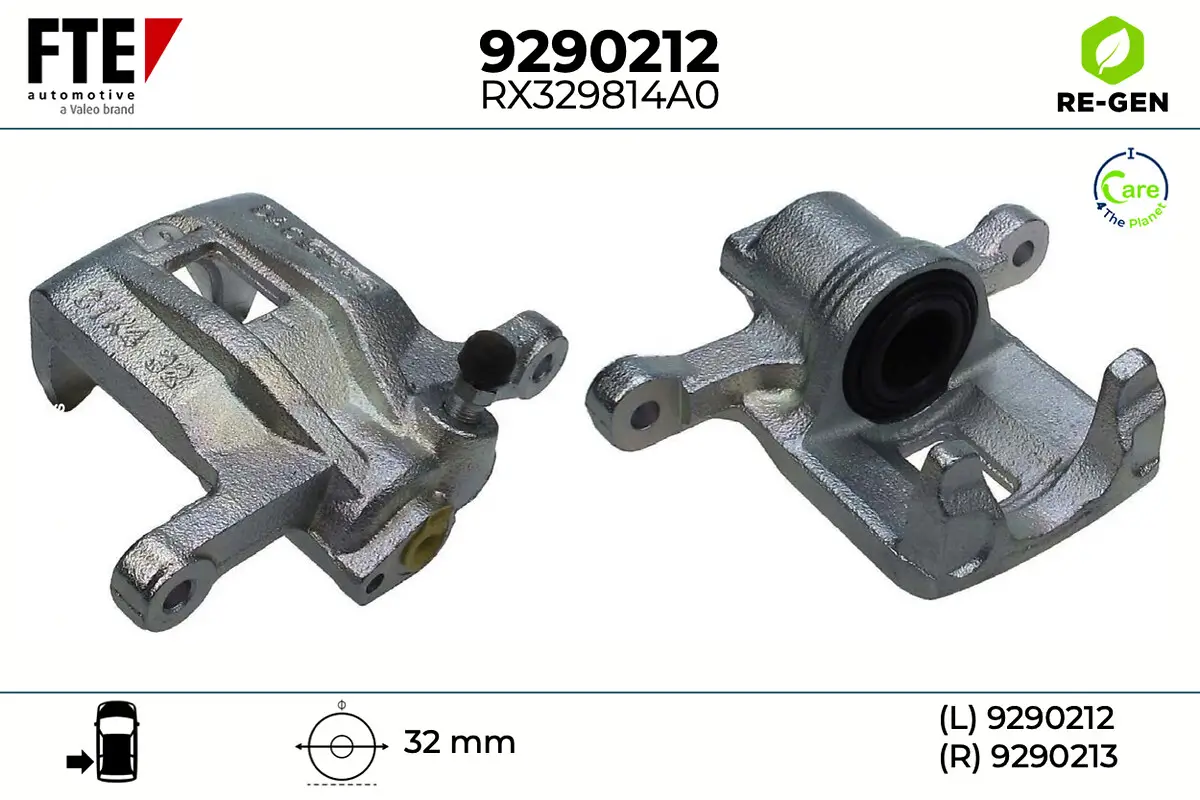 Bremssattel Hinterachse links FTE 9290212