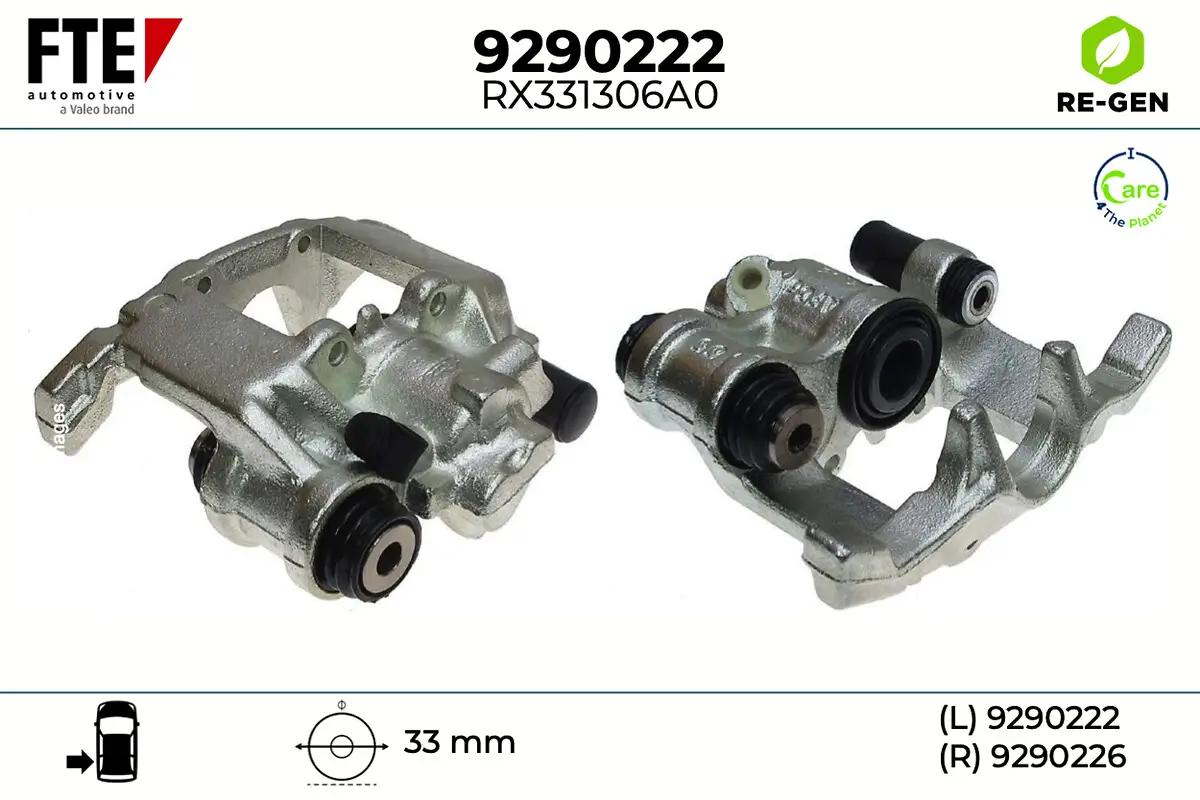Bremssattel Hinterachse links FTE 9290222