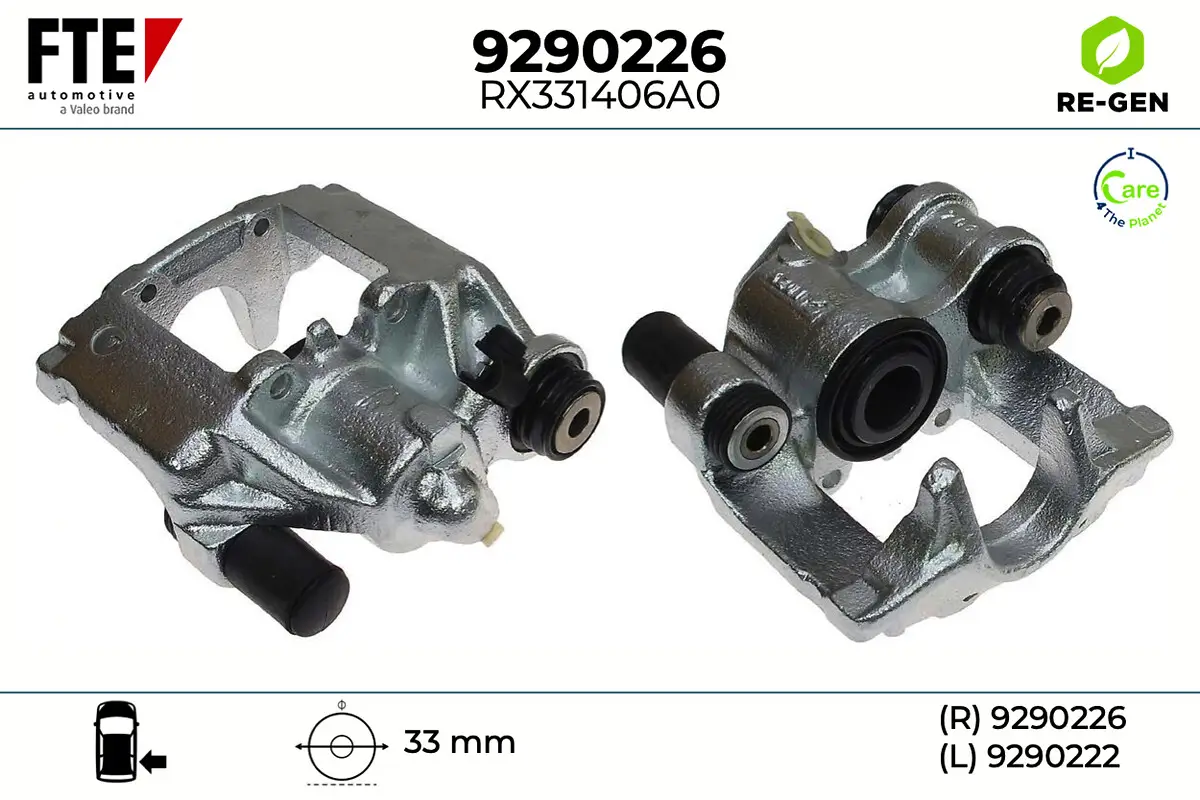 Bremssattel Hinterachse rechts FTE 9290226