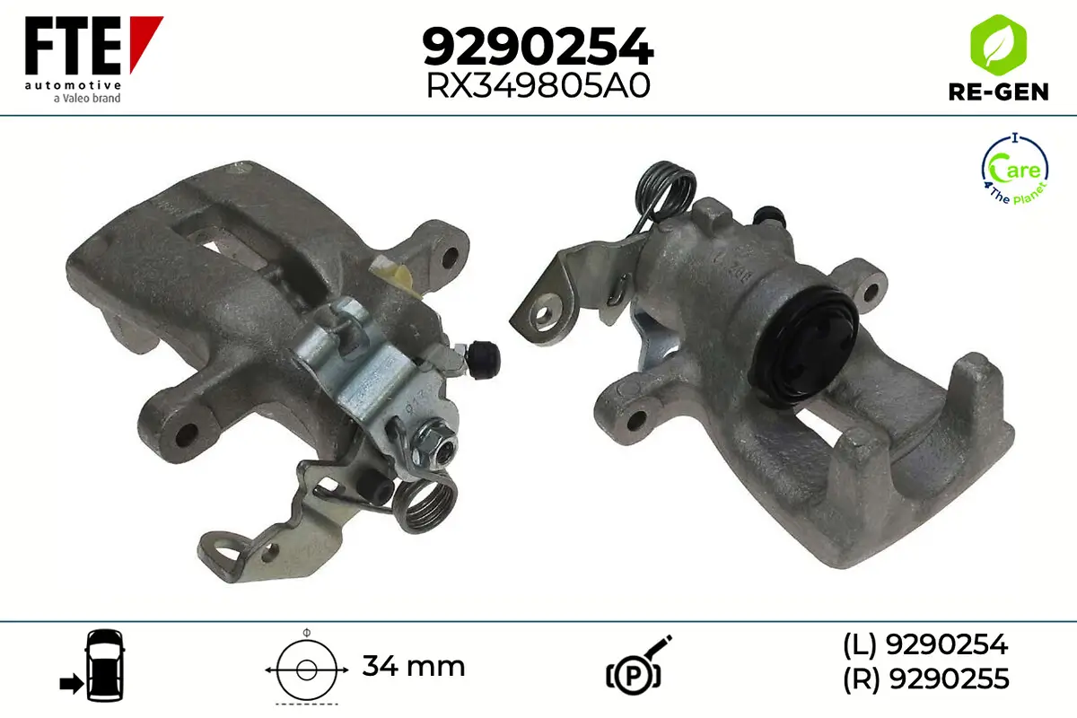 Bremssattel Hinterachse links FTE 9290254