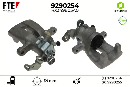 Bremssattel Hinterachse links FTE 9290254 Bild Bremssattel Hinterachse links FTE 9290254