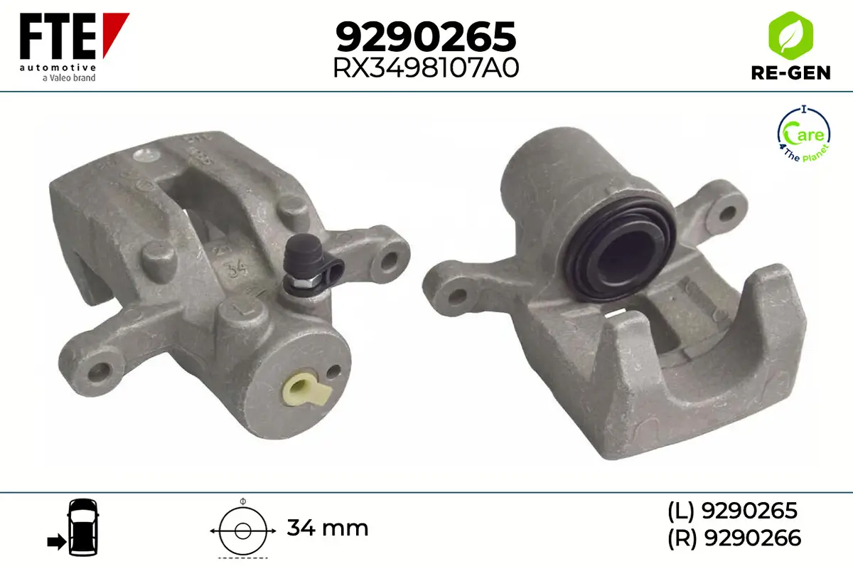 Bremssattel Hinterachse links FTE 9290265