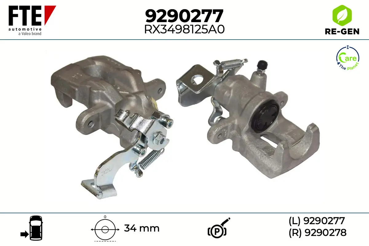 Bremssattel Hinterachse links FTE 9290277