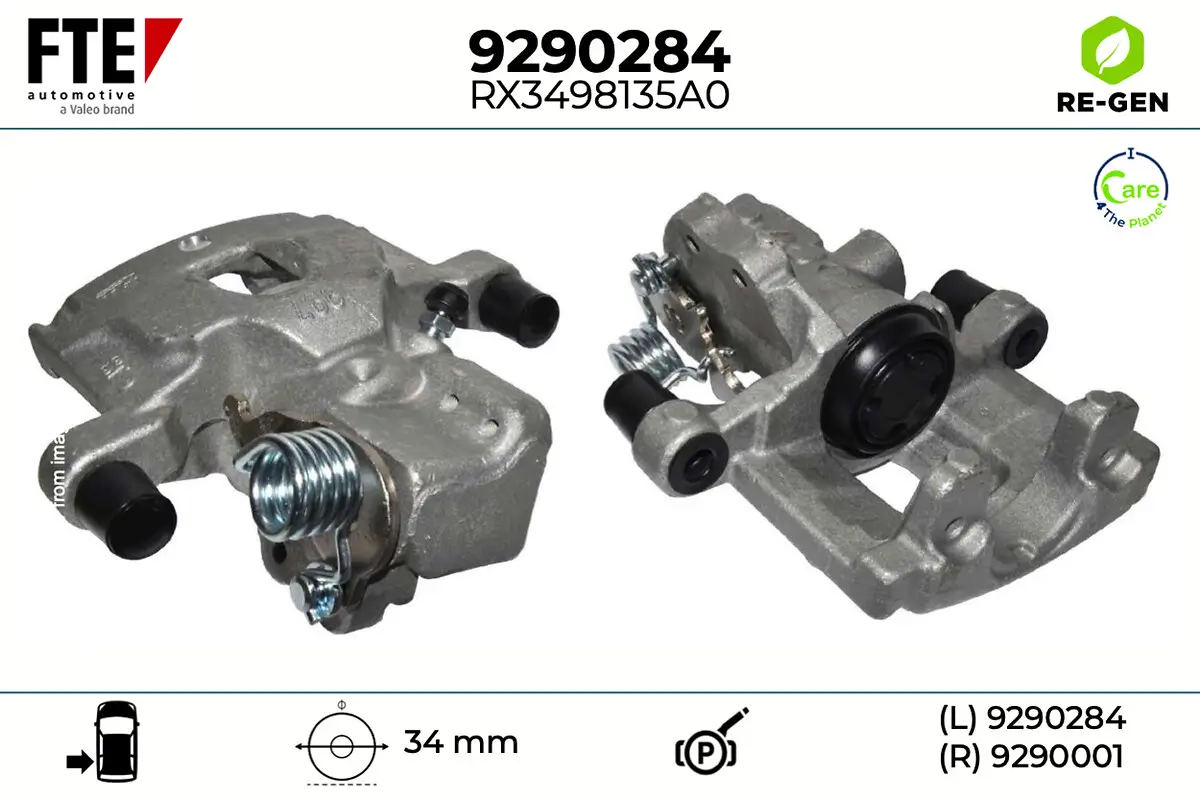 Bremssattel Hinterachse links FTE 9290284