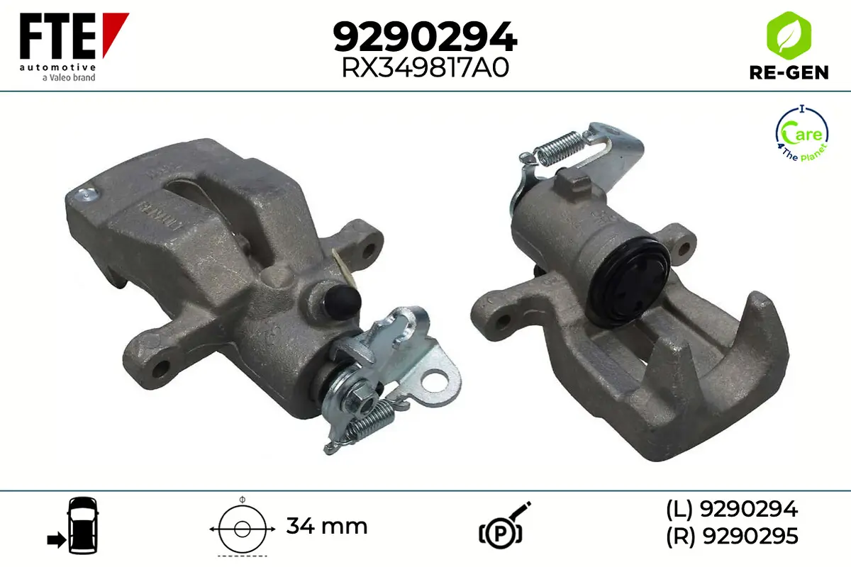 Bremssattel Hinterachse links FTE 9290294