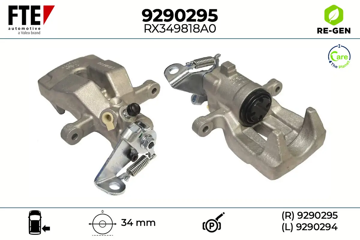 Bremssattel Hinterachse rechts FTE 9290295