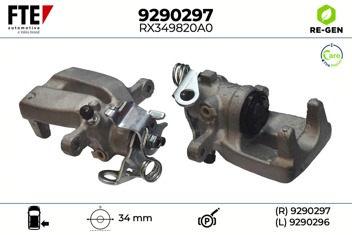 Bremssattel Hinterachse rechts FTE 9290297