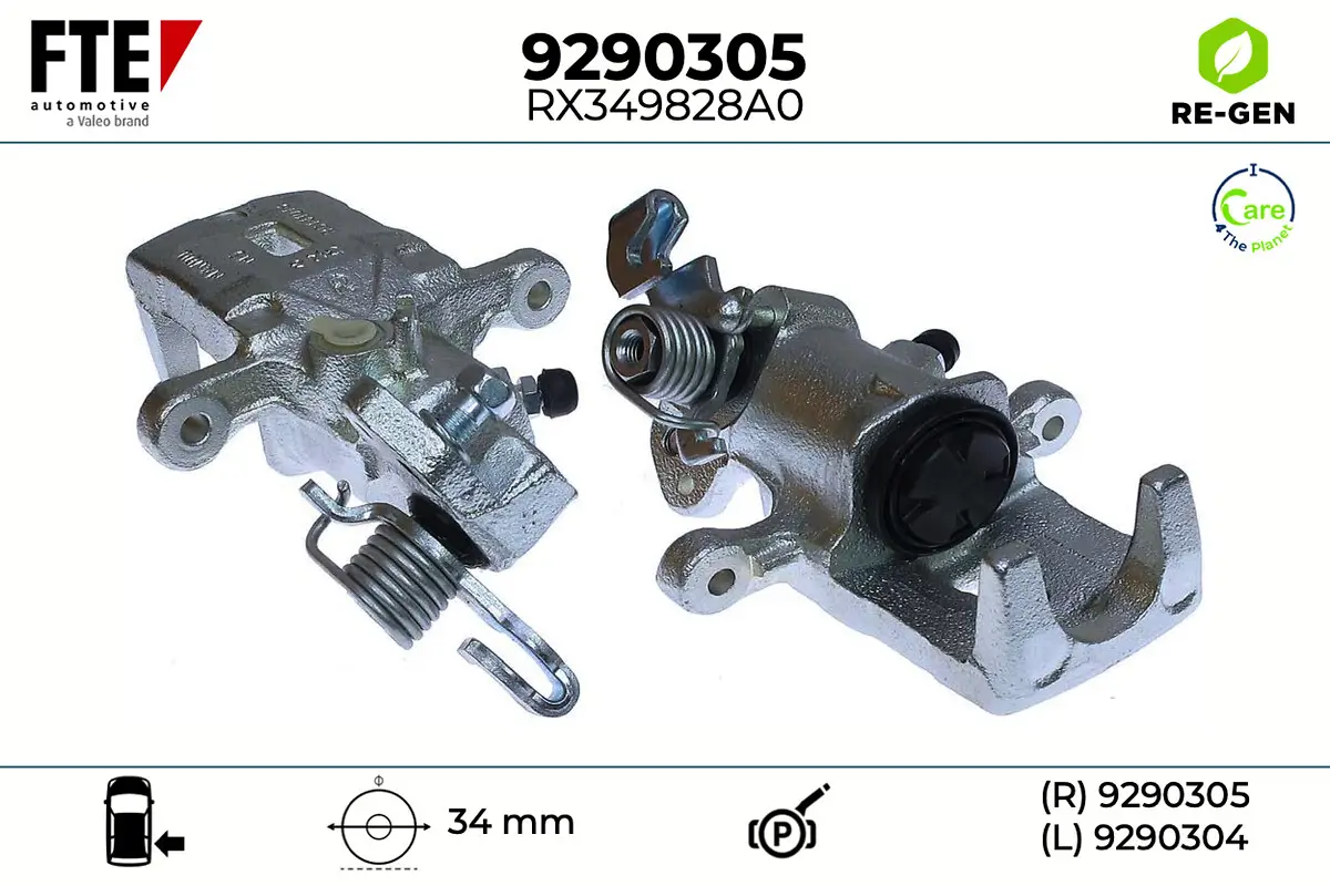 Bremssattel Hinterachse rechts FTE 9290305