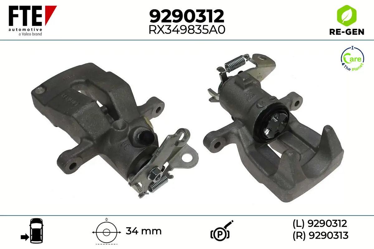 Bremssattel Hinterachse links FTE 9290312