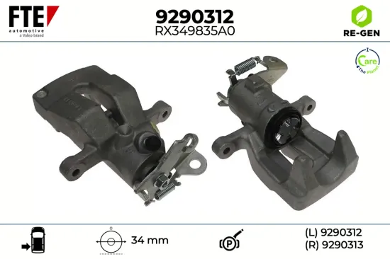 Bremssattel Hinterachse links FTE 9290312 Bild Bremssattel Hinterachse links FTE 9290312