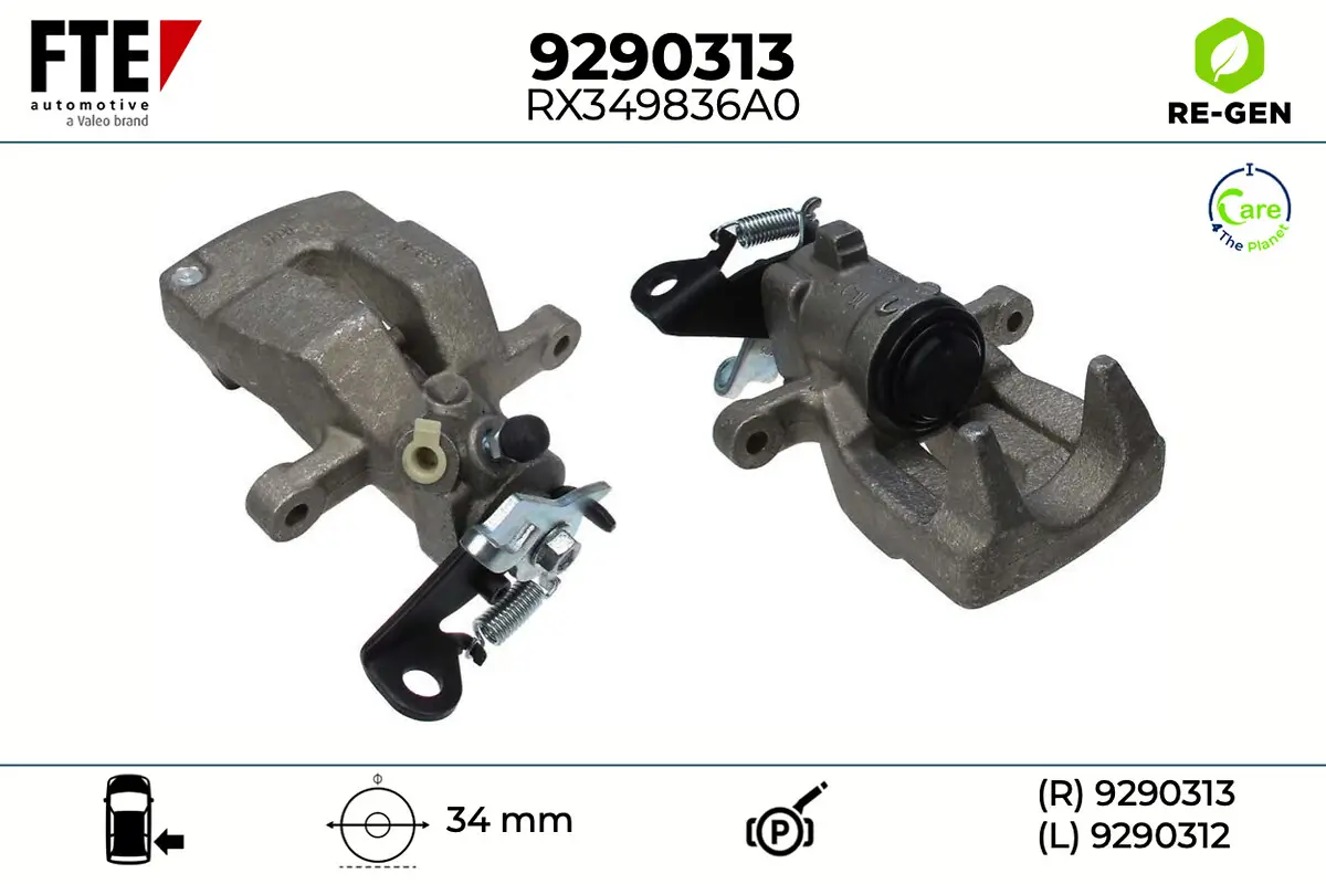 Bremssattel Hinterachse rechts FTE 9290313