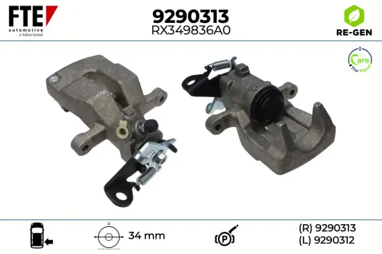 Bremssattel Hinterachse rechts FTE 9290313 Bild Bremssattel Hinterachse rechts FTE 9290313