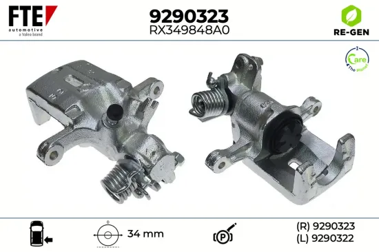 Bremssattel Hinterachse rechts FTE 9290323 Bild Bremssattel Hinterachse rechts FTE 9290323