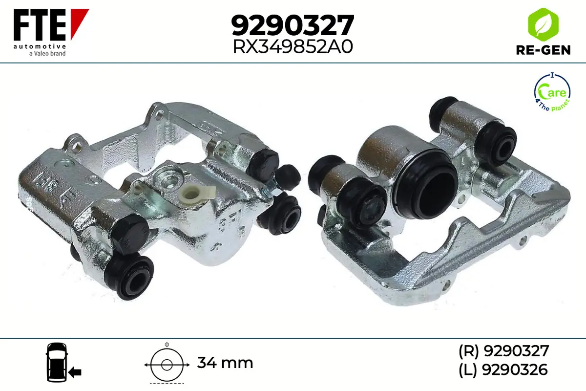 Bremssattel Hinterachse rechts FTE 9290327