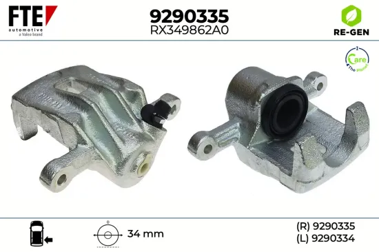 Bremssattel Hinterachse rechts FTE 9290335 Bild Bremssattel Hinterachse rechts FTE 9290335