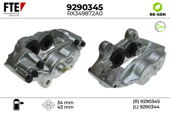 Bremssattel Vorderachse rechts FTE 9290345 Bild Bremssattel Vorderachse rechts FTE 9290345