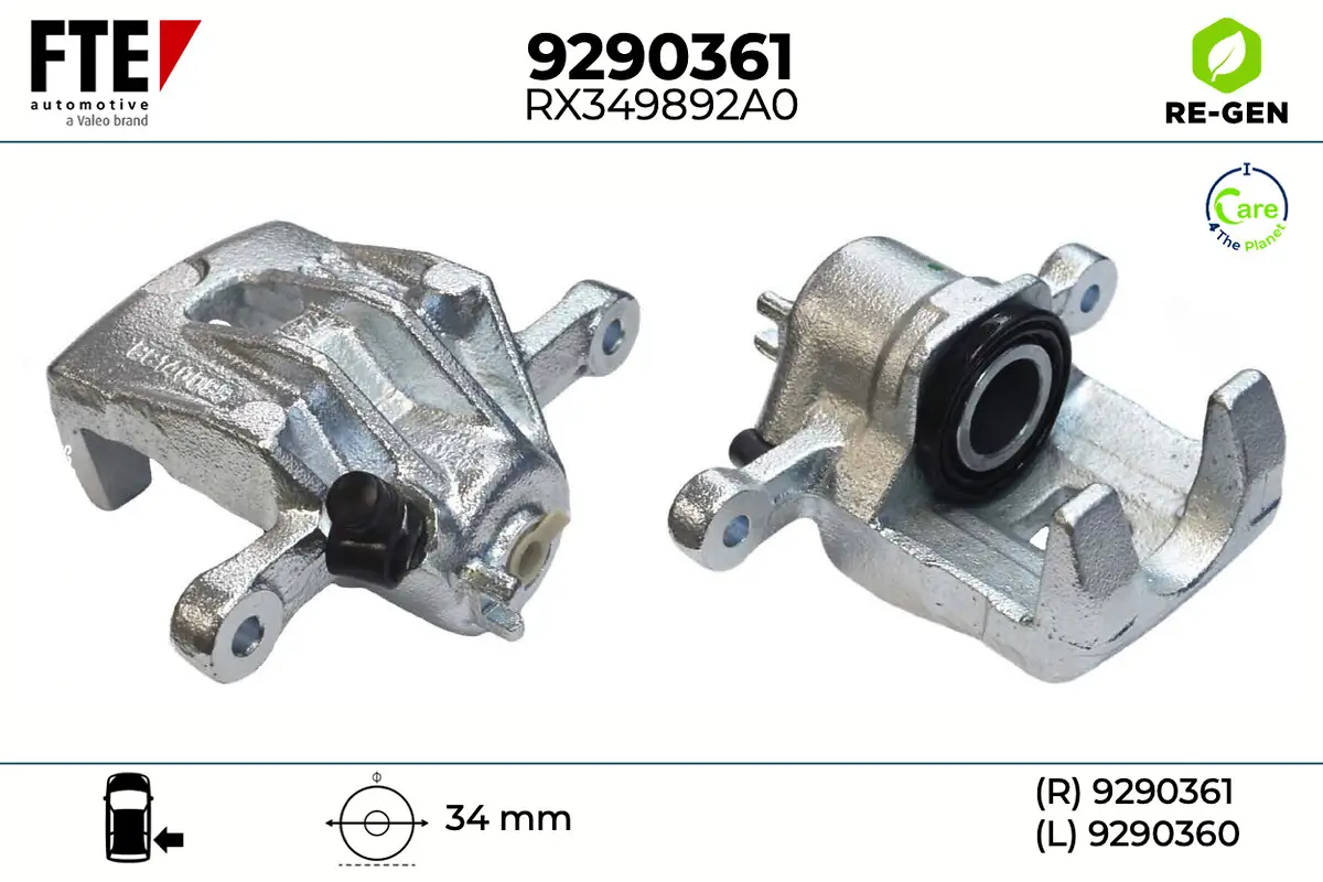 Bremssattel Hinterachse rechts FTE 9290361
