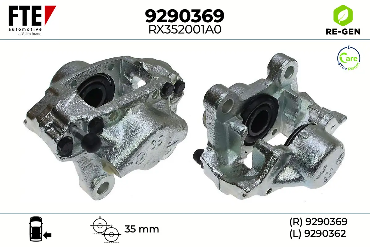 Bremssattel Hinterachse rechts FTE 9290369