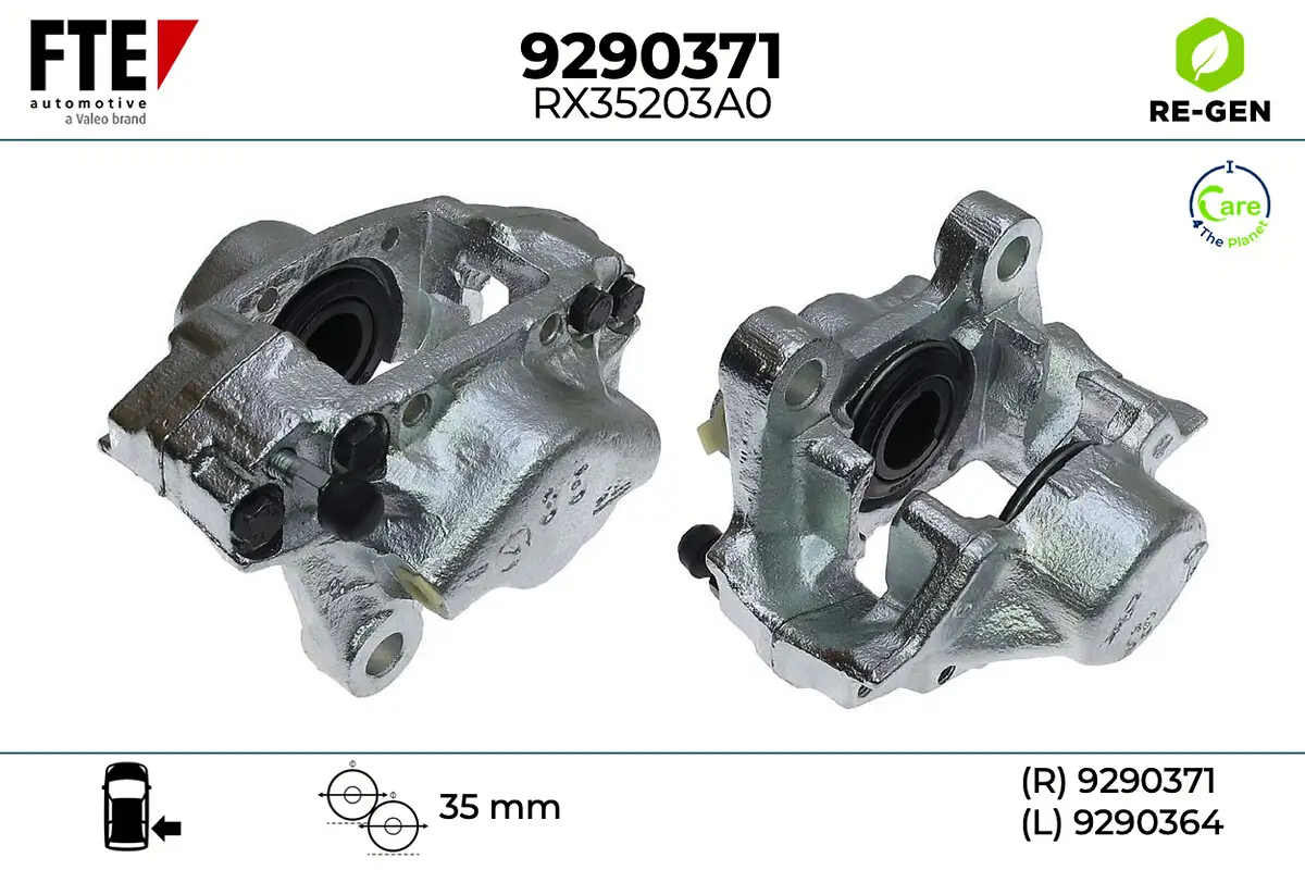 Bremssattel Hinterachse rechts FTE 9290371
