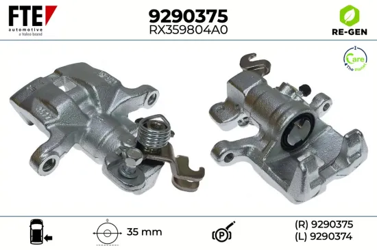 Bremssattel Hinterachse rechts FTE 9290375 Bild Bremssattel Hinterachse rechts FTE 9290375