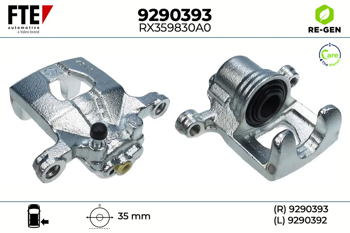 Bremssattel Hinterachse rechts FTE 9290393