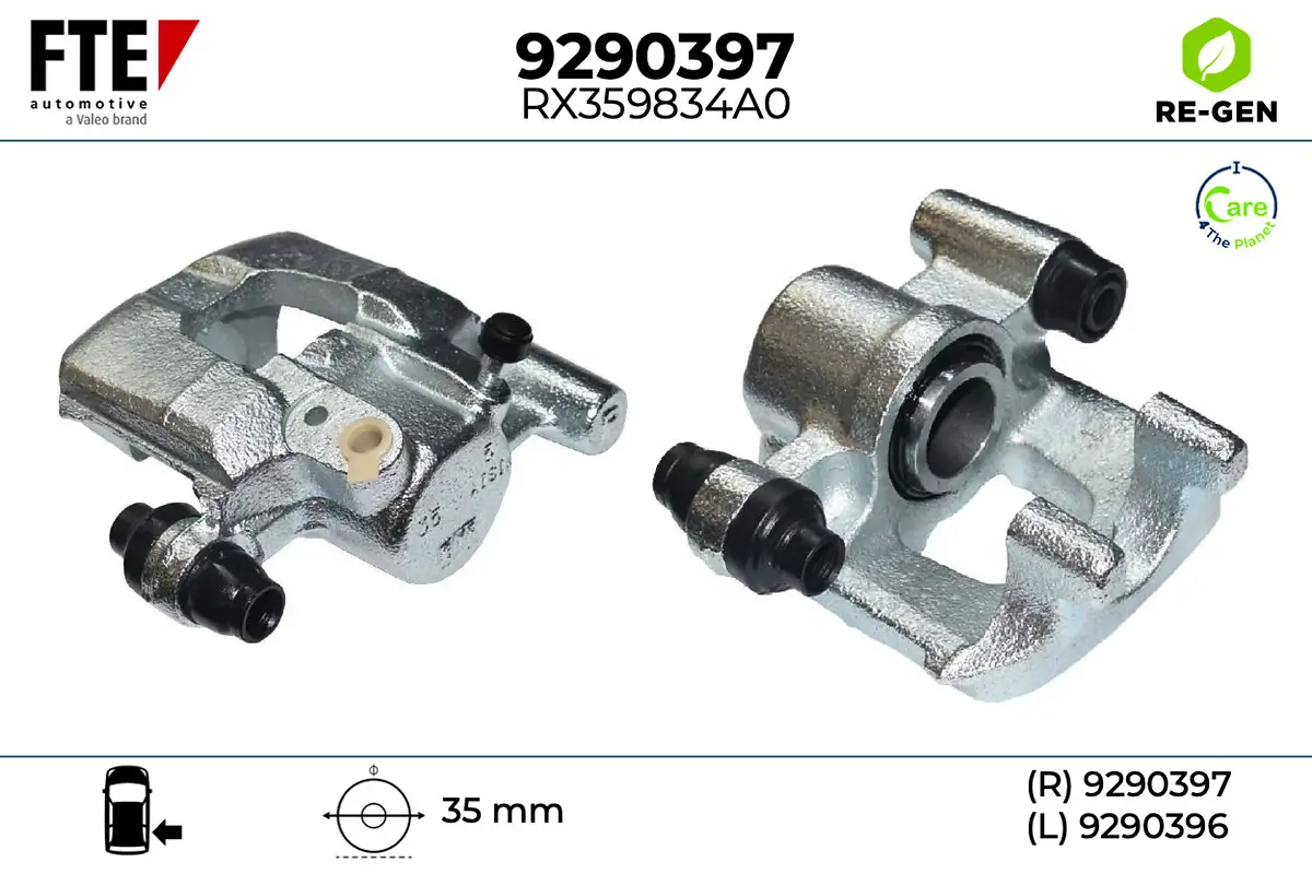 Bremssattel Hinterachse rechts FTE 9290397