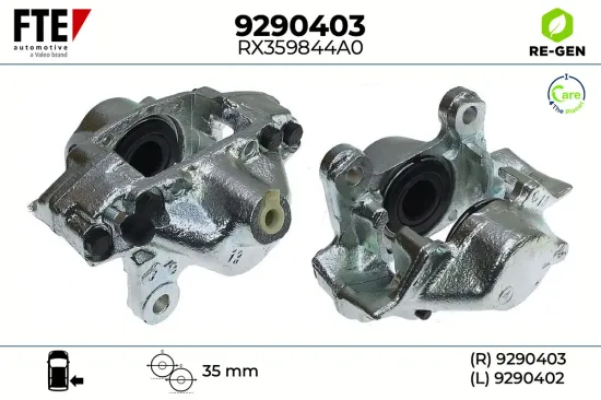 Bremssattel Hinterachse rechts FTE 9290403 Bild Bremssattel Hinterachse rechts FTE 9290403