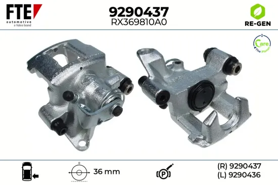 Bremssattel Hinterachse rechts FTE 9290437 Bild Bremssattel Hinterachse rechts FTE 9290437