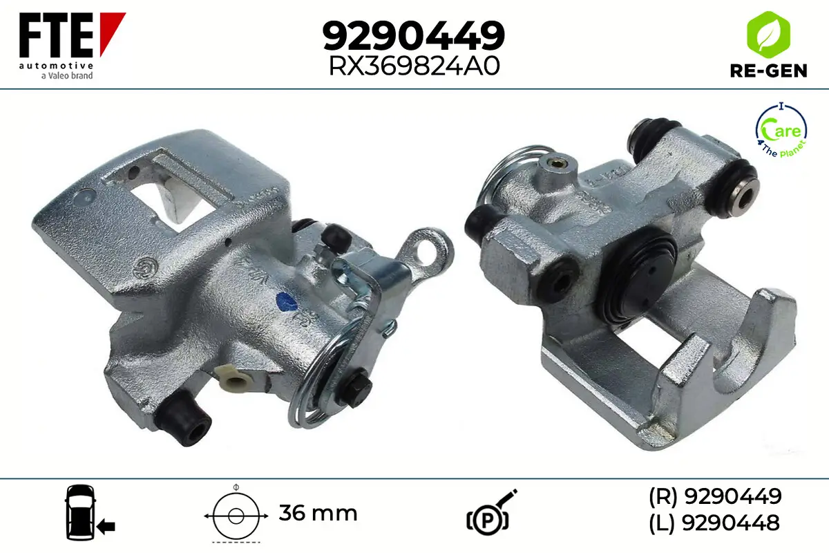 Bremssattel Hinterachse rechts FTE 9290449