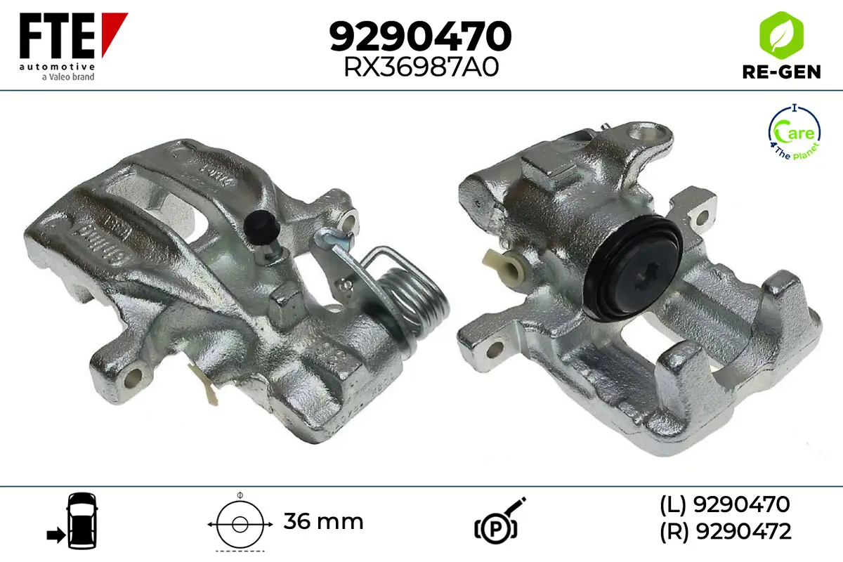 Bremssattel Hinterachse links FTE 9290470