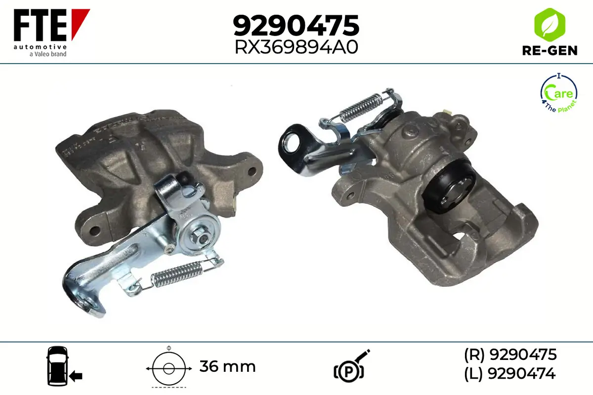 Bremssattel Hinterachse rechts FTE 9290475