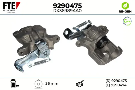 Bremssattel Hinterachse rechts FTE 9290475 Bild Bremssattel Hinterachse rechts FTE 9290475