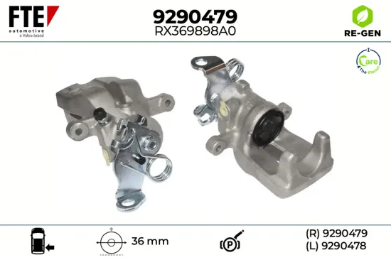 Bremssattel Hinterachse rechts FTE 9290479 Bild Bremssattel Hinterachse rechts FTE 9290479