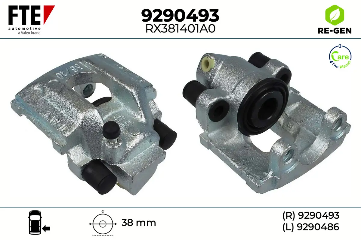 Bremssattel Hinterachse rechts FTE 9290493