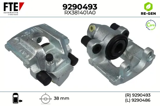Bremssattel Hinterachse rechts FTE 9290493 Bild Bremssattel Hinterachse rechts FTE 9290493