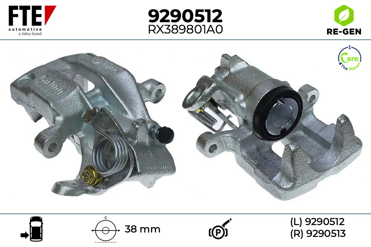 Bremssattel Hinterachse links FTE 9290512