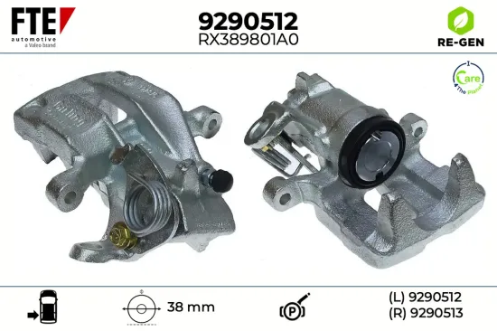 Bremssattel Hinterachse links FTE 9290512 Bild Bremssattel Hinterachse links FTE 9290512