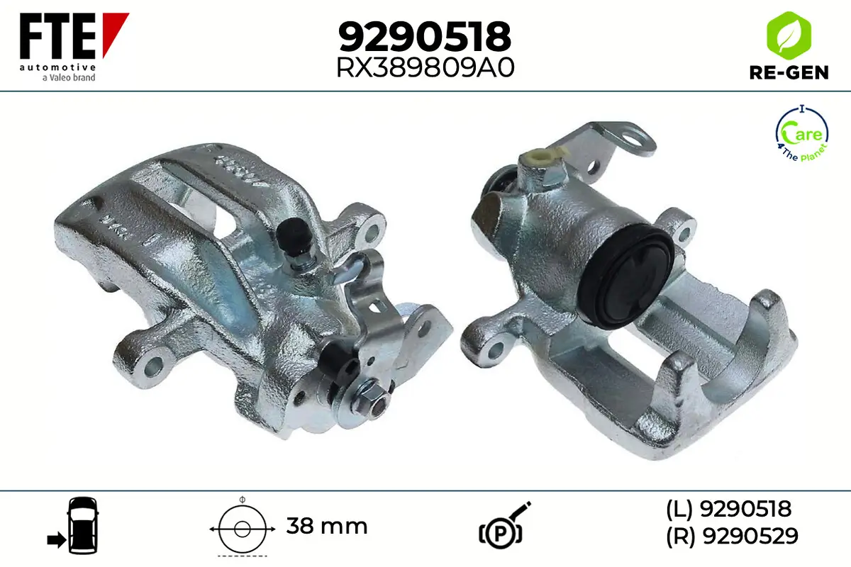 Bremssattel Hinterachse links FTE 9290518