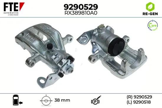 Bremssattel Hinterachse rechts FTE 9290529 Bild Bremssattel Hinterachse rechts FTE 9290529