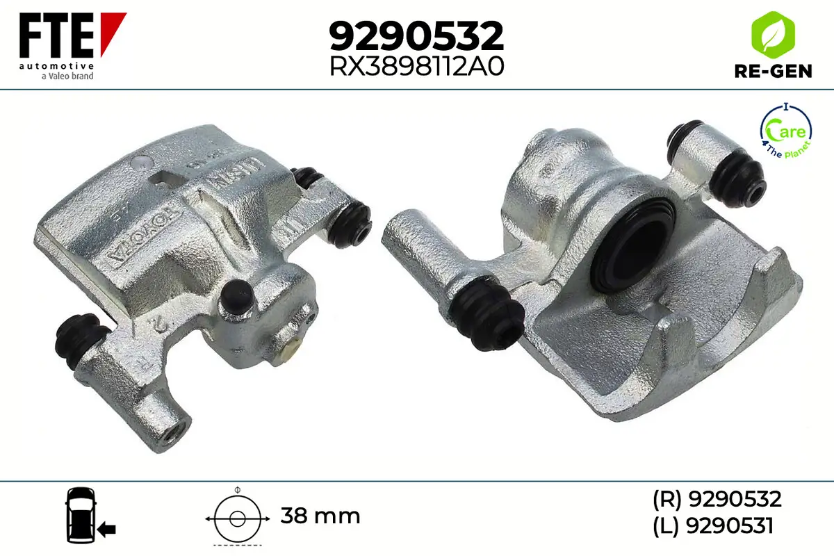 Bremssattel Hinterachse rechts FTE 9290532