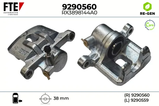 Bremssattel Hinterachse rechts FTE 9290560 Bild Bremssattel Hinterachse rechts FTE 9290560