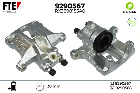 Bremssattel Hinterachse links FTE 9290567 Bild Bremssattel Hinterachse links FTE 9290567
