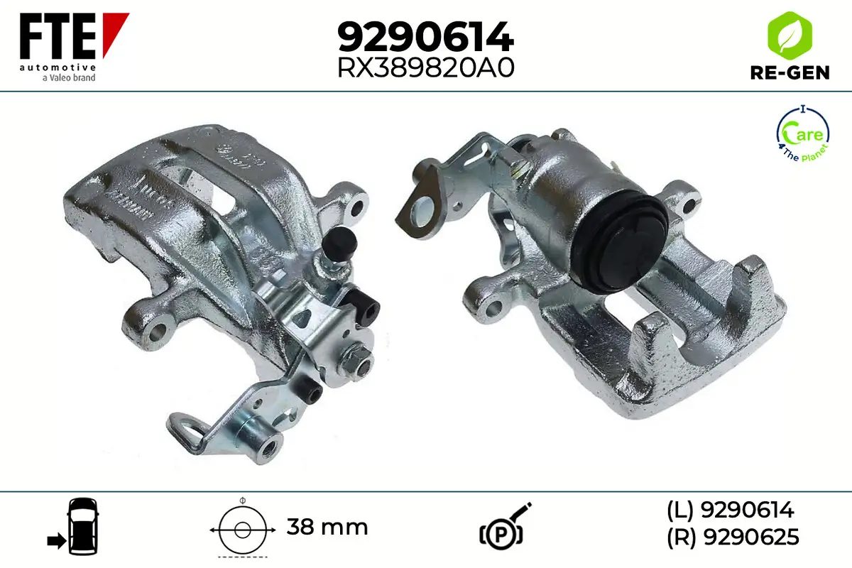 Bremssattel Hinterachse links FTE 9290614